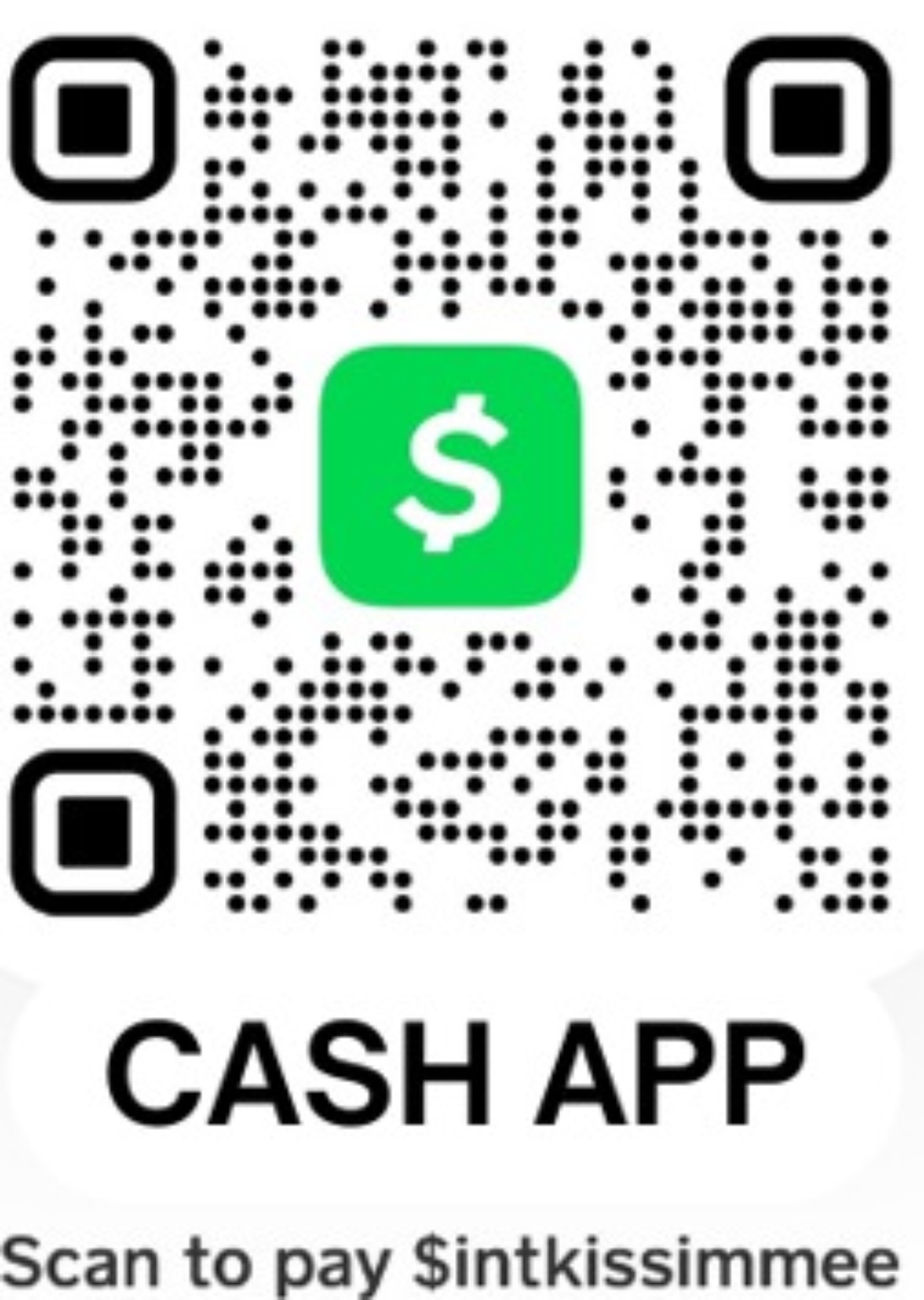 Código QR de Cash App para ofrendas a $intkissimmee